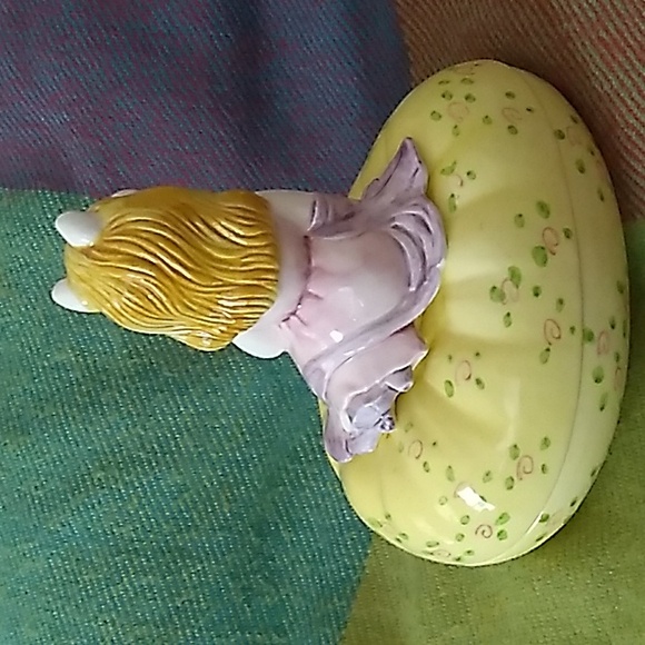 Vintage Ceramic Muppets Miss Piggy Lidded Trinket Dish - Picture 3 of 11